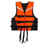 Life Jackets Adjustable, Buoyancy Aids Adults, Life Jacket with Buckle & Reflective Strips, Suitable for Boating Surfing Swimming Water Sports (Orange, 3XL)