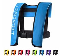 Life Jackets Adults, Automatic Inflation Life Jackets Adults Kayaking, Buoyancy Aid Paddle Board Life Jacket Swim Float Life Vest Safety Jackets for Fishing Surfing Diving Water Sport,Blue-one size