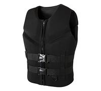 Life Jackets For Adults Unisex EVA Fo#am Buoyancy Aid Swim Vest For Water Sport Boating Paddleboarding Kayaking Fishing Sailing (Black, L)