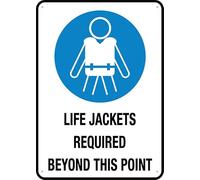 Life Jackets Required Beyond This Point 8X12 Inch Rust Free Aluminum Easy To Read & Sturdy KeepOutdoor Metal Signs For Home Farm Yard