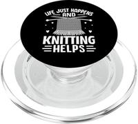 Life Just Happens And Knitting Helps PopSockets PopGrip for MagSafe