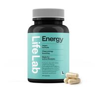 Life Lab Supplements Energy Formula Capsules with EnXtra®, Bacopa Monnieri, CDP Choline, and Caffeine Support Energy, Focus, and Mental Clarity in a Convenient 60-Capsule, 60-Day Supply.