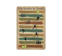 Life Lessons In Tennis Metal Sign for Home Coffee Garage Wall Decor Vintage Poster Bar Signs for Home Bar Retro Metal Tin Sign