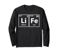 Life (Li-Fe) White Periodic Elements Spelling Long Sleeve T-Shirt