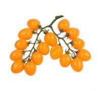 Life like Artificial Vine Tomato Cluster, 19cm Decorative Fruit for Food Styling, Visual Merchandising, and Crafts (Yellow)