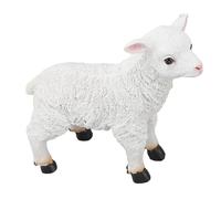 Life Like Sheep Statue, Resin Garden Sculpture for Indoor Outdoor, Hand Made Lamb Figurine Decor (Standing)