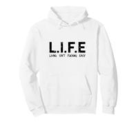 LIFE Living Isn't Fucking Easy Funny Sarcastic Acronym Pullover Hoodie