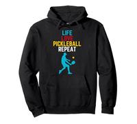 Life Love Pickleball Repeat - Funny Women Men Player Pullover Hoodie