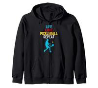 Life Love Pickleball Repeat - Funny Women Men Player Zip Hoodie
