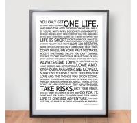 Life Manifesto Poster - The World Famous Original Motivational Quote Wall Art Picture Print - Size A2 (420 x 594mm)