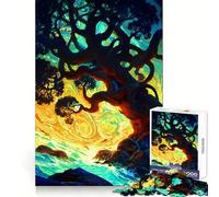 Life Mystic Tree River Zen 1000 Teenager Pieces Jigsaw Puzzle Calm Daily Accurate Edge Joyful Challenge Birthday Gift (38x52cm)