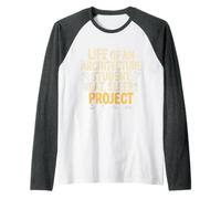 Life of an Architecture Student Eat Sleep Project - Raglan Baseball Tee