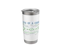 Life of Coder Coffee Money Software Developer Programming Stainless Steel Insulated Tumbler