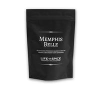 Life of Spice Memphis Belle BBQ Rub | All Purpose Meat Rubs and Seasoning, for Meat, Fish and Veg | 60g Pack with Recipe Card | Paprika, Mustard and Chipotle | Authentic Tennessee BBQ Rubs and Spices