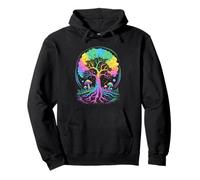 Life of tree with Glowing Mushrooms and Roots Pullover Hoodie