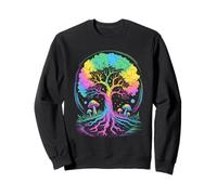 Life of tree with Glowing Mushrooms and Roots Sweatshirt