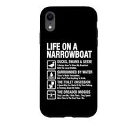 Life On A Narrowboat Funny Canal Boat Owner Liveaboard Gift Case for iPhone XR