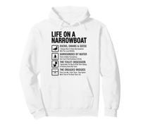 Life On A Narrowboat Funny Canal Boat Owner Liveaboard Gift Pullover Hoodie