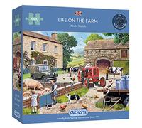 Life on the Farm | 1000 Piece Jigsaw Puzzle | Countryside Farm Nostalgia | Sustainable Jigsaw Puzzle for Adults | Premium 100% Recycled Board | Great Gift for Adults | Gibsons Games