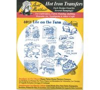 Life on the Farm Aunt Martha's Hot Iron Embroidery Transfer by Aunt Martha's
