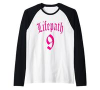 Life Path Birth NUMEROLOGY 9 Nine Angel Number Women Men Kid Raglan Baseball Tee