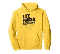 Life Paused Rebooting Tech Geek Humor Pullover Hoodie