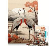 Life Philosophy Crane Jigsaws 1000 Pieces for Adults DIY Fun Clean Connection Pattern Build (38x52cm)