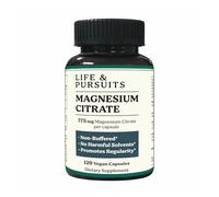 Life & Pursuits Pure Magnesium Citrate 775 mg - 120 Vegan Capsules | 120 mg Elemental Magnesium per Capsule| High Absorption, Non-Buffered Supplement for Gut & Digestion Support | 3rd Party Lab Tested