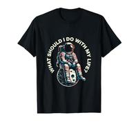 Life Question Astronaut Sitting On The Moon Art Vintage Value Graphic T-Shirt