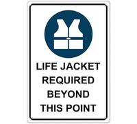 Life Required Beyond This Point Aluminum Tin Sign For Home Kitchen Wall Decor Gift For Women Men 8x12 Inch