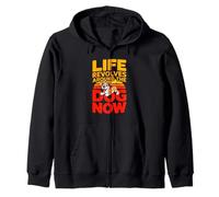 Life Revolves Around The Dog Now Puppy Lover Zip Hoodie