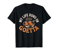 Life Runs Goetta Cincinnati Fuel Graphic Breakfast Ohio T-Shirt