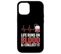 Life Runs On Blood And I Collect It Phlebotomy Phlebotomist Case for iPhone 12/12 Pro