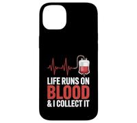 Life Runs On Blood And I Collect It Phlebotomy Phlebotomist Case for iPhone 14 Plus