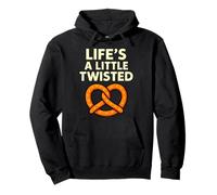 Life’s a Little Twisted Funny Pretzel Pun Pullover Hoodie