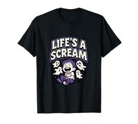 Life’s a Scream Horror Graphic Halloween Spooky Ghosts T-Shirt