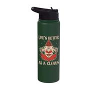 Life´s Better As A Clown Circus Performer Costume Woman Men Stainless Steel Insulated Water Bottle