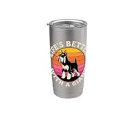 Life’s Better with a Giant - Retro Style Giant Schnauzer Stainless Steel Insulated Tumbler