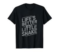 Life’s Better with a Little Shake Parkinson's Awareness Value Graphic T-Shirt, Men, Black, L