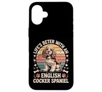 Life’s Better with an English Cocker Spaniel - Vintage Case for iPhone 16 Plus