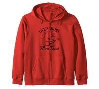 Life’s Short Eat More Tacos Funny Capybara Lover Zip Hoodie