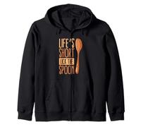 Life’s Short, Lick the Spoon Zip Hoodie