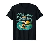 Life’s Waves and Wander Tide Travel Quote Apparel T-Shirt