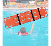 Life-Saving Board for Lifeguards, Foldable Spine Board Stretcher Backboard, Plastic Water Floating Back Boards, Weight Capacity 159Kg / 350Lb (4folds)