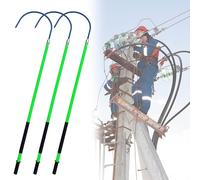 Life-Saving Insulated Rescue Stick Set of 3-1m/1.5m/2m/3m, Lightweight Anti-Electrocution Rescue Hook with Reinforced Fiberglass Handle for Electric Vehicles - Essential Safety Tool