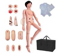 Life Size Anatomical Human Model for Geriatric Patient Care Training, Nursing Manikin with Interchangeable Genitals and Bedsore Modules, Ideal for Nursing Education and Skills Development