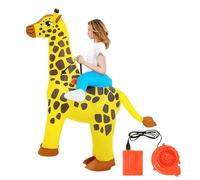 Life Size Giraffe Inflatable Suit With Built In Fan Easy Inflation Halloween Costume Fun Photo Props Laughing Animal Role Play Costume