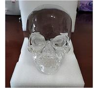 Life Size Human Skull Model - Crystal Skull Model Medical Teaching Model - Lifelike Skull Fine Art Sculpture Figurine Sculpture Craft Decoration - for Teaching Study, Christmas, Birthday Gifts,A