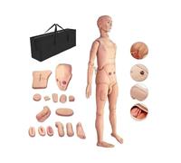 Life Size Nursing Manikin for Patient Care Training, Multi-Functional Human Anatomy CPR Mannequin with Wound Modules for Healthcare Education