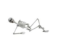 Life Size Skeleton, Full Body Human Bones, Posable Skeletons Full Size PVC Human Skeleton with Movable Joint, for Indoor Outdoor Halloween Props Decorations (70cm)